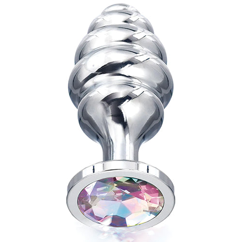NIXIE HONEY DIPPER SMALL RIBBED STAINLESS STEEL PLUG - GN1000328