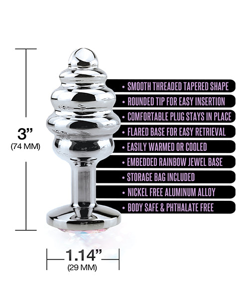 NIXIE HONEY DIPPER SMALL RIBBED STAINLESS STEEL PLUG - GN1000328