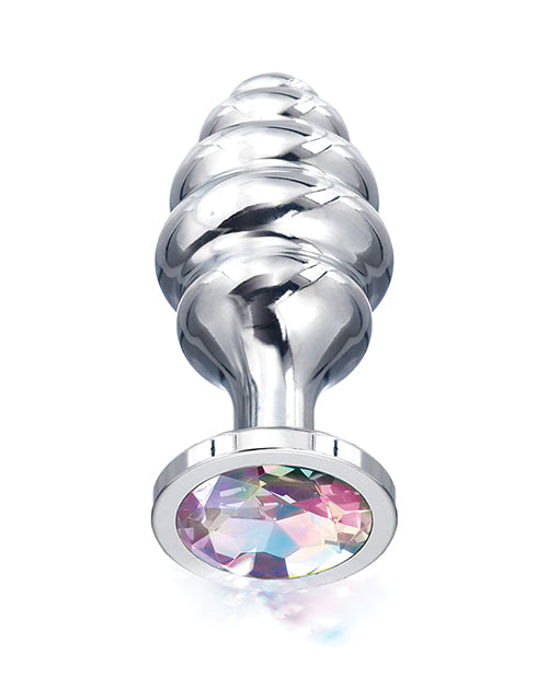 NIXIE HONEY DIPPER MEDIUM RIBBED STAINLESS STEEL PLUG - GN1000329