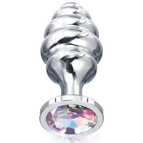 NIXIE HONEY DIPPER MEDIUM RIBBED STAINLESS STEEL PLUG - GN1000329