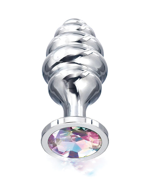 NIXIE HONEY DIPPER LARGE RIBBED STAINLESS STEEL PLUG - GN1000330