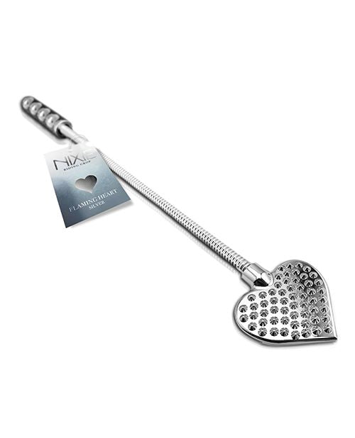 NIXIE STAINLESS STEEL RIDING CROP HEART - GN1000351