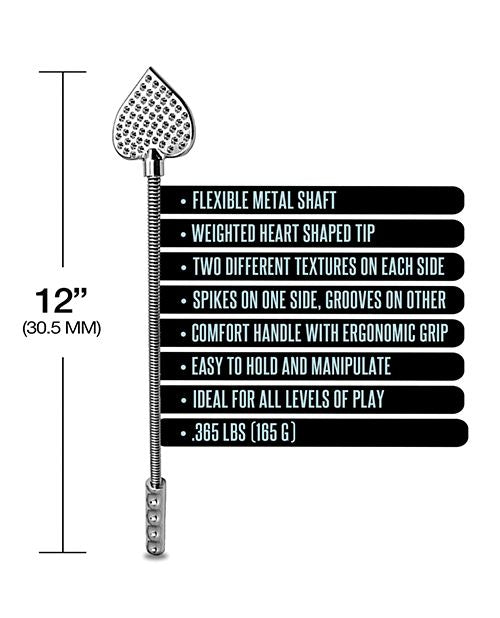 NIXIE STAINLESS STEEL RIDING CROP HEART - GN1000351