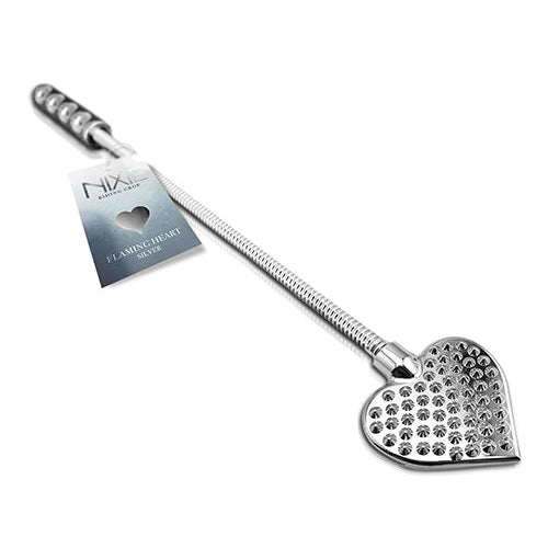 NIXIE STAINLESS STEEL RIDING CROP HEART - GN1000351