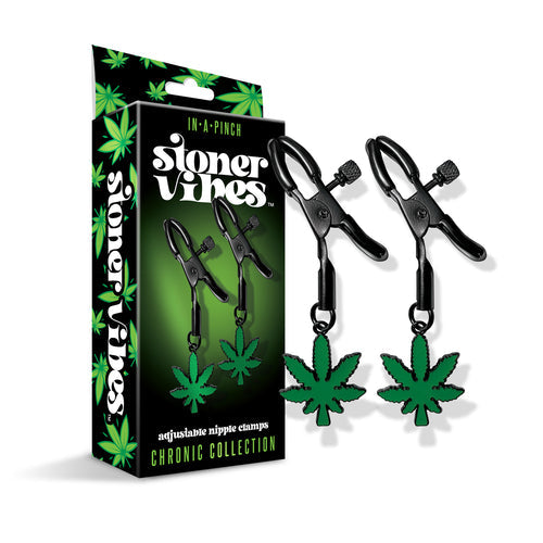 STONER VIBES ADJUSTABLE NIPPLE CLAMPS CHRONIC COLLECTION - GN2000135