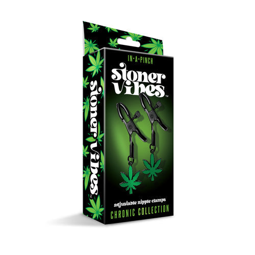 STONER VIBES ADJUSTABLE NIPPLE CLAMPS CHRONIC COLLECTION - GN2000135