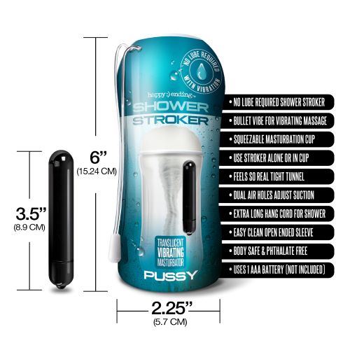 HAPPY ENDING VIBRATING SHOWER STROKER PUSSY - GN3009997