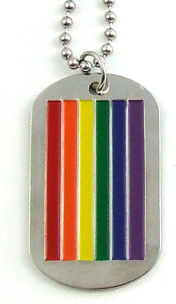 RAINBOW MILITARY I.D. TAG NECKLACE - PHSGS205