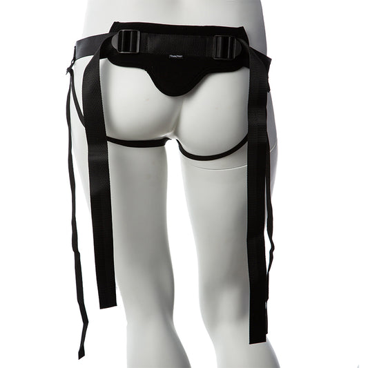 Gender Fluid Skylar Adjustable Strap-On Harness Black-Pinkfoxxx