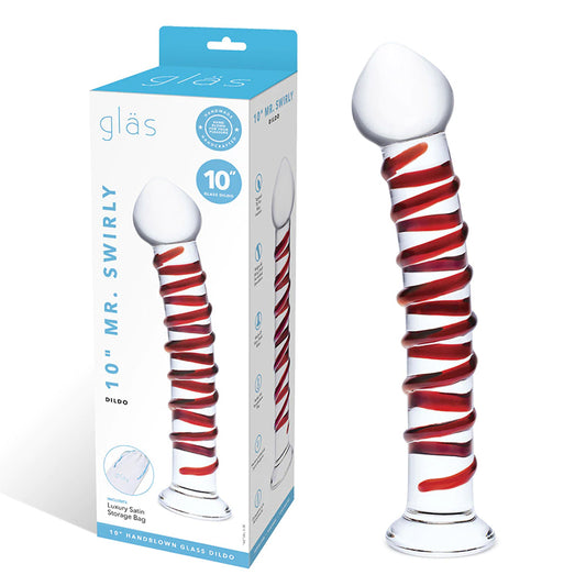 Glas 10 in. Mr. Swirly Glass Dildo-Pinkfoxxx