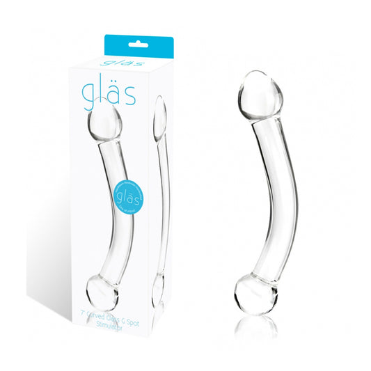 Glas 7 in. Curved Glass G Spot Stimulator-Pinkfoxxx