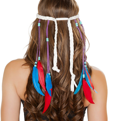 H4724 - White Indian Headband