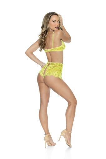 HIGH- WAISTED SCALLOP LACE