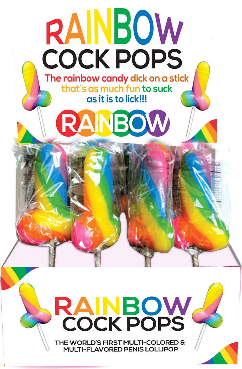 RAINBOW COCK POP 12PC DISPLAY