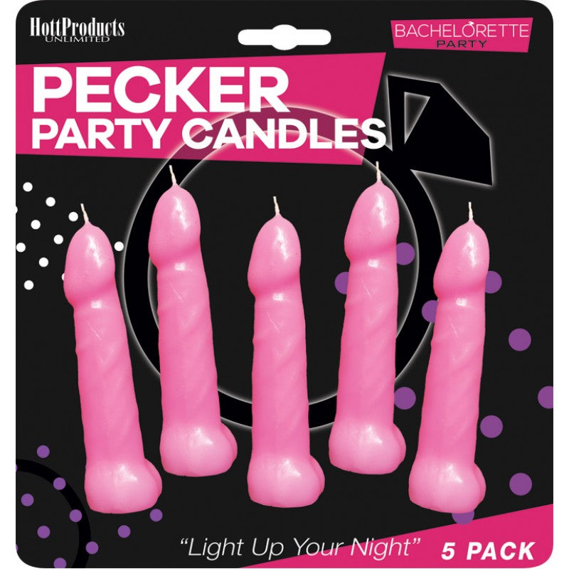 BACHELORETTE PARTY PINK PECKER CANDLES 5 "