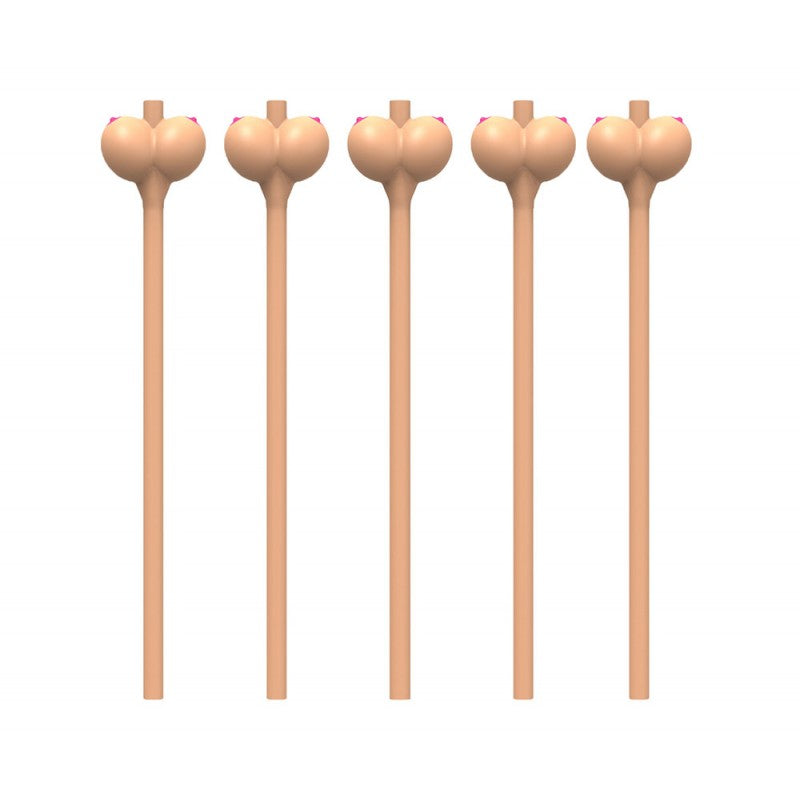 BOOBIE STRAWS FLESH 6PK