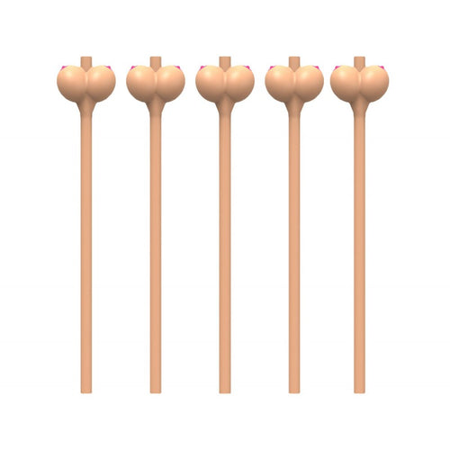 BOOBIE STRAWS FLESH 6PK