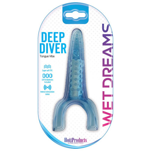 TONGUE STAR DEEP DIVER BLUE VIBRATING TONGUE WITH MOTOR