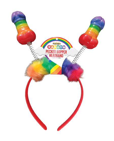 RAINBOW PECKER BOPPER HEADBAND