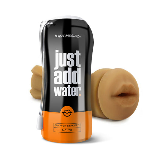 Happy Ending Just Add Water Self-Lubricating Shower Stroker - Mouth-Pinkfoxxx