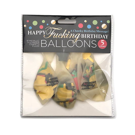 Happy Fucking Birthday Confetti Balloons-Pinkfoxxx