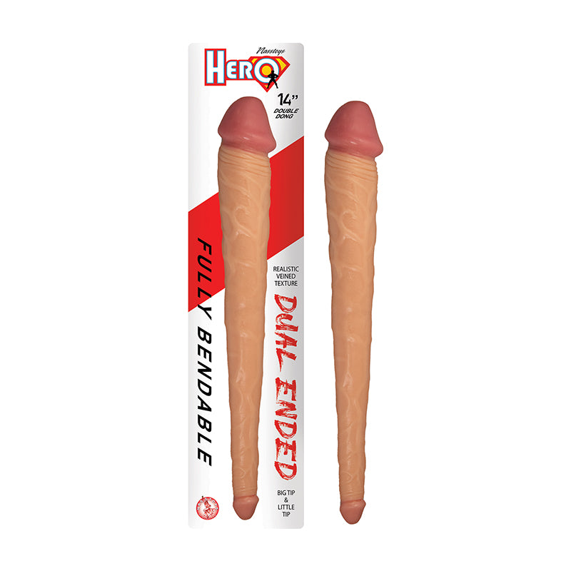 Hero Double Dong 14 in.-Pinkfoxxx