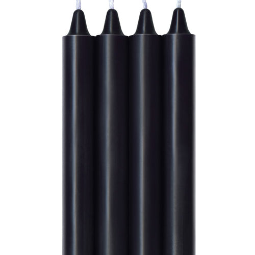 THE 9'S MAKE ME MELT SENSUAL WARM-DRIP CANDLES 4PK BLACK - IB23252