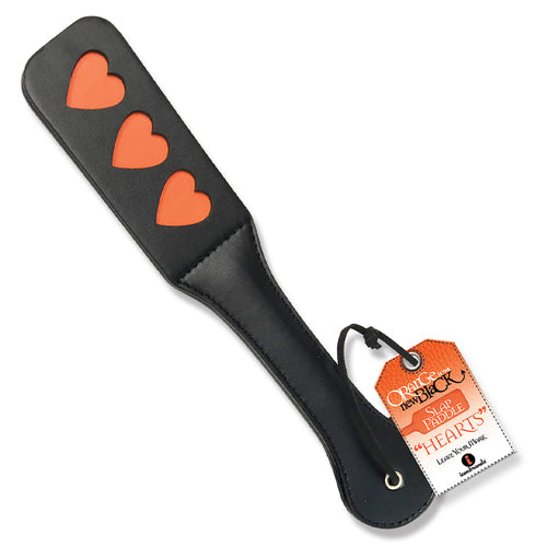 THE 9'S ORANGE IS THE NEW BLACK SLAP PADDLE HEARTS - IB2527