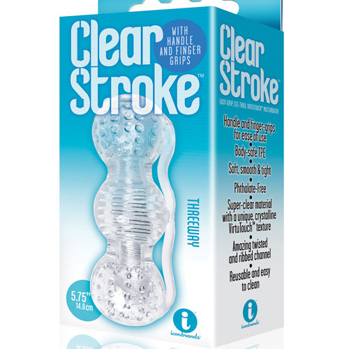 THE 9S CLEAR STROKE THREEWAY MASTURBATOR - IB2627