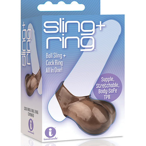 THE 9'S SLING & RING COCK RING & BALL SLING - IB26462