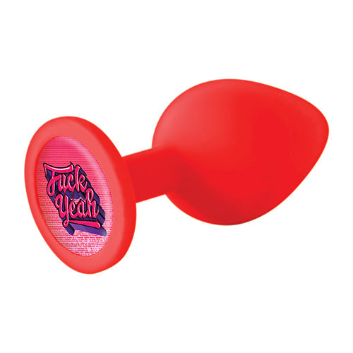 THE 9'S BOOTY CALL SILICONE BUTT PLUG RED FUCK YEAH - IB2690