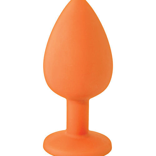 THE 9'S BOOTY CALL SILICONE BUTT PLUG ORANGE HIT IT HARD - IB2692