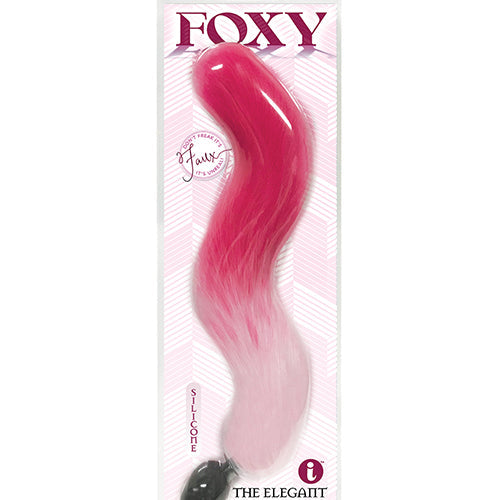 FOXY TAIL SILICONE BUTT PLUG PINK - IB1400