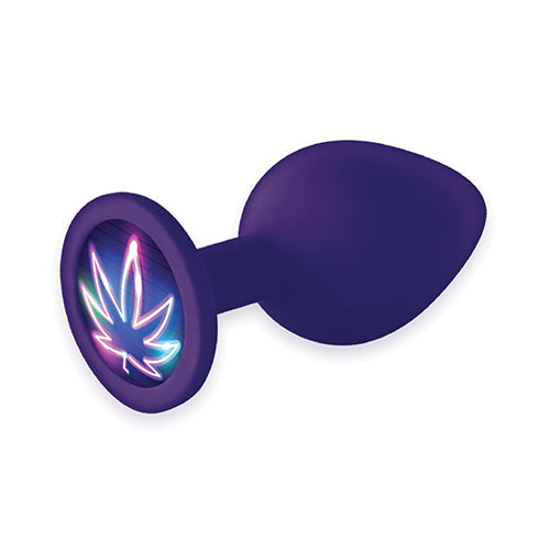 THE 9'S BOOTY TALK NEON LEAF SILICONE BUTT PLUG - IB2852