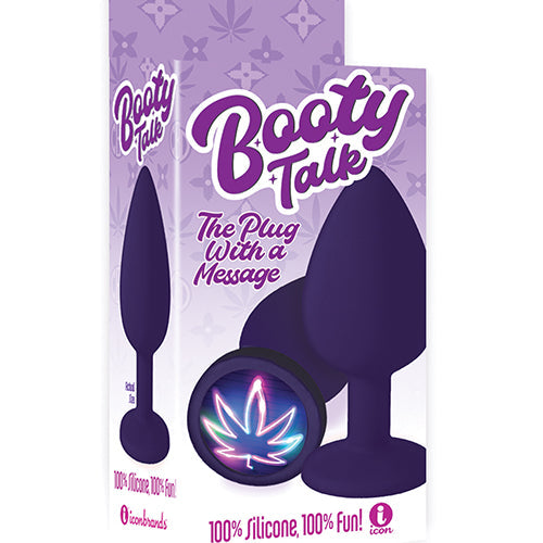 THE 9'S BOOTY TALK NEON LEAF SILICONE BUTT PLUG - IB2852