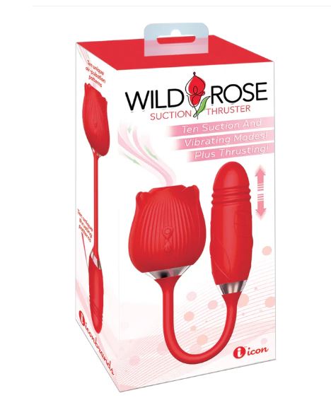 WILD ROSE & THRUSTER RECHARGEABLE SUCTION VIBRATOR VIBRATOR - IB1702