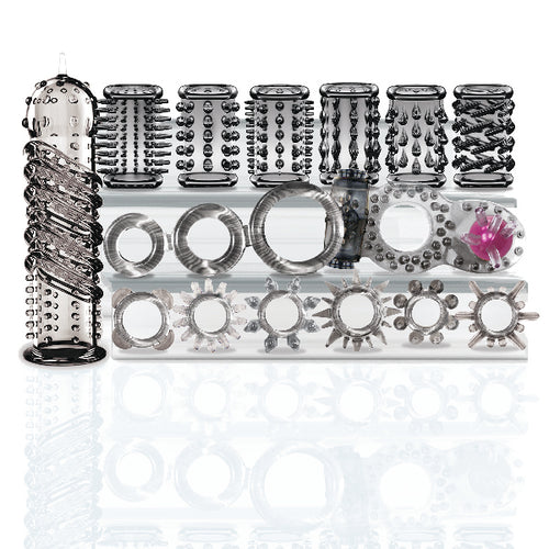 TRY-CURIOUS COCK RING & SLEEVE SET - IB80142