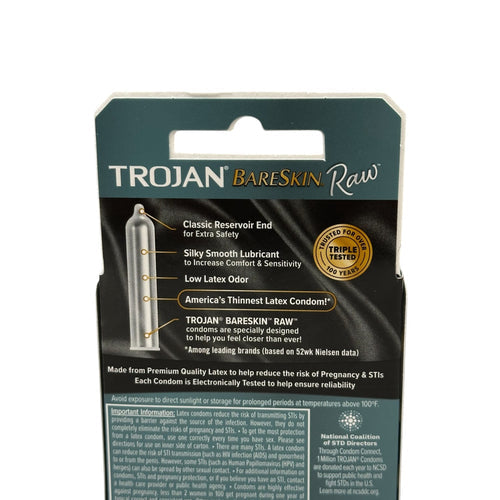 TROJAN BARESKIN RAW 3CT - T00155