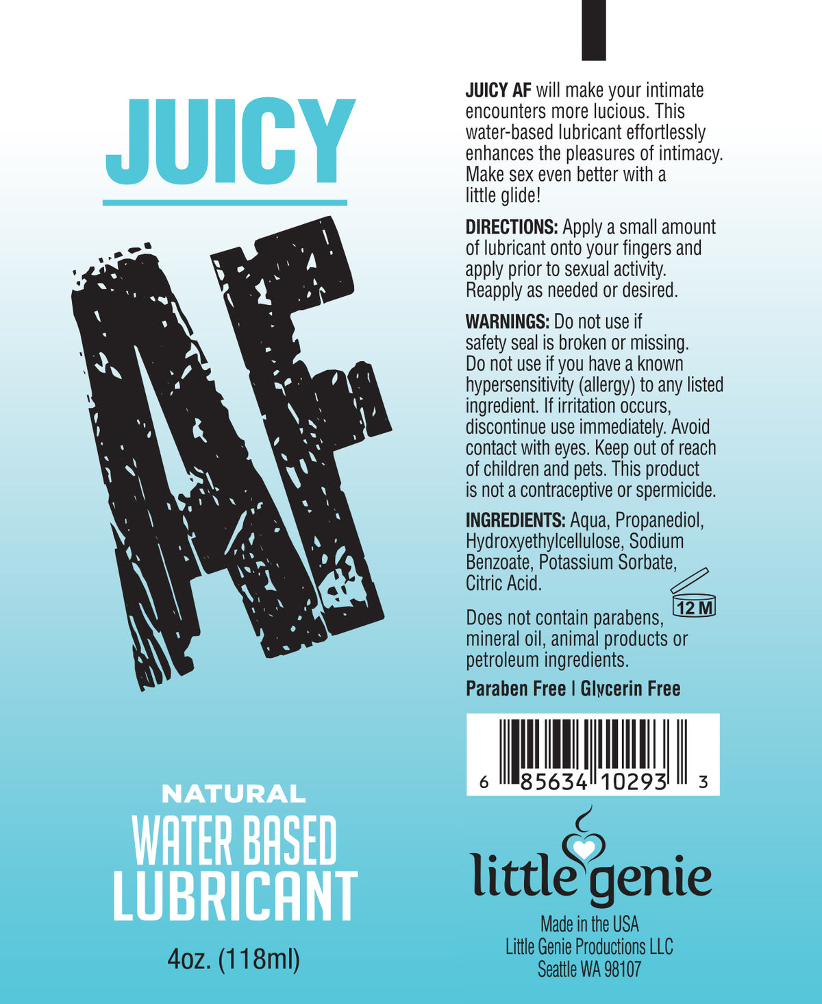 AF LUBE NATURAL 4 OZ