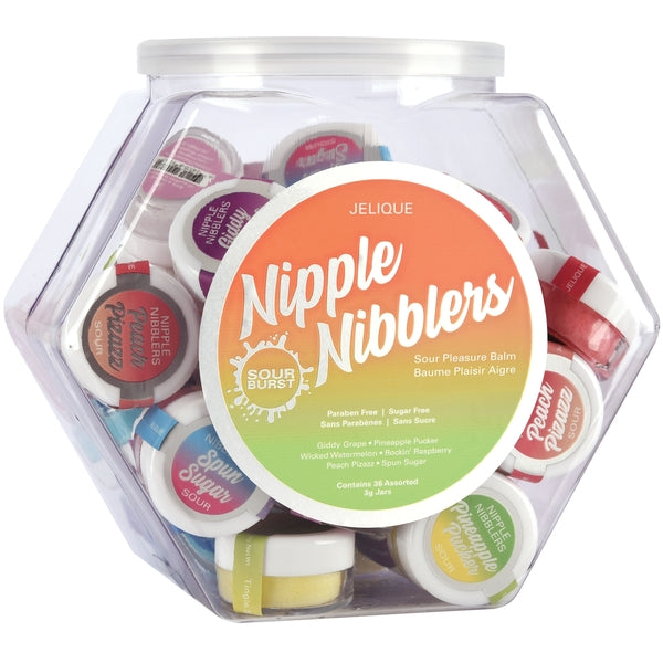 NIPPLE NIBBLERS SOUR PLEASURE BALM ASST FISHBOWL 36 PCS