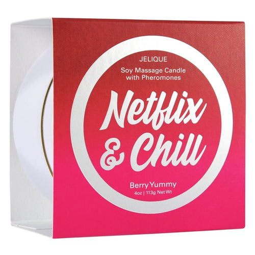 MASSAGE CANDLE W/ PHEROMONES NETFLIX & CHILL BERRY YUMMY 4OZ