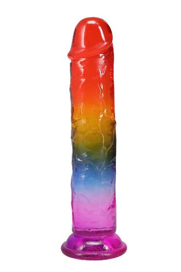 CRYSTAL JELLIES 8.5IN DONG RAINBOW
