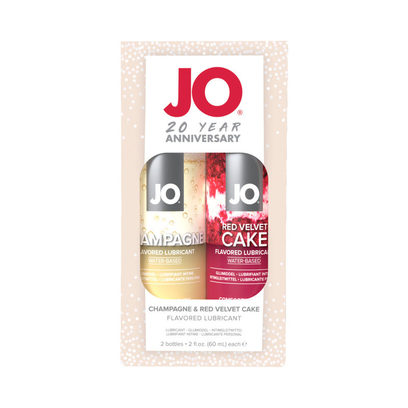 JO 20th Anniversary Water-Based Flavored Lubricant 2-Piece Gift Set-Pinkfoxxx