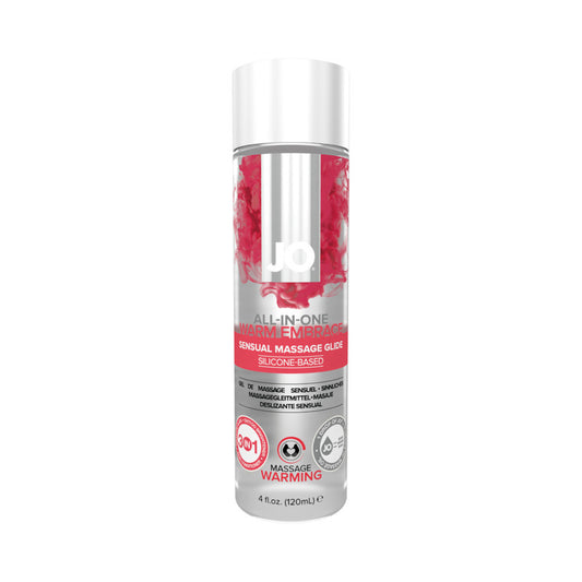 JO All-In-One Massage Glide - Warming (Silicone-Based) 4 fl oz / 120 ml-Pinkfoxxx