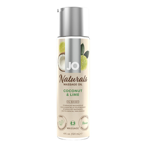 JO NATURALS MASSAGE OIL COCONUT & LIME 4 OZ - JO40125
