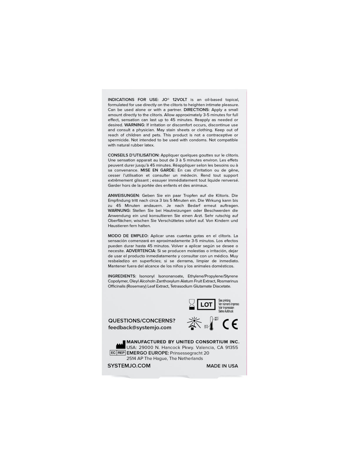 JO 12 VOLT CLITORAL STIMULANT 10ML - JO41217