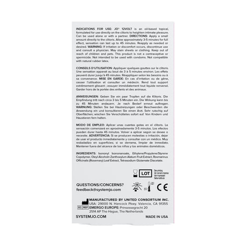 JO 12 VOLT CLITORAL STIMULANT 10ML - JO41217