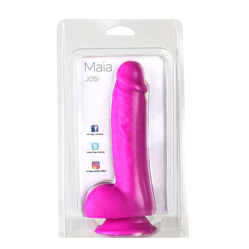 JOSI 8IN REALISTIC SILICONE DONG PURPLE - MTJM18302L5