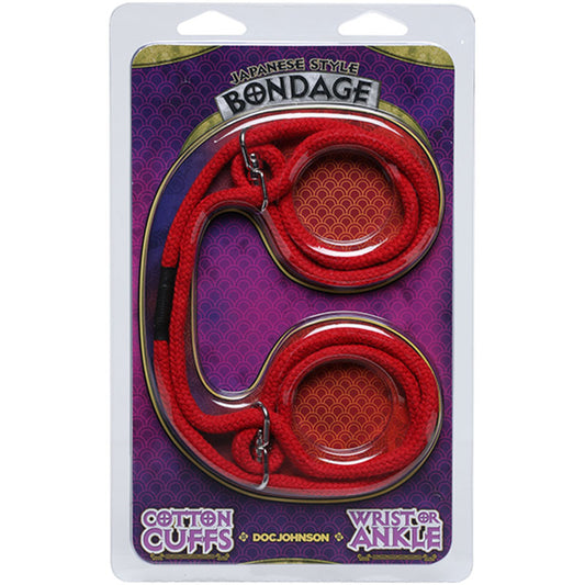 Japanese Style Bondage - 100% Cotton Wrist or Ankle Cotton Cuffs-Pinkfoxxx
