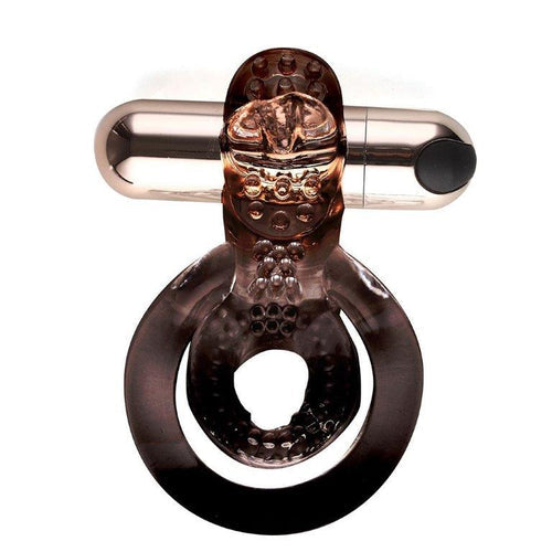 JAYDEN ROSE GOLD RECHARGEABLE VIBRATING ERECTION RING - MTMA1720RG